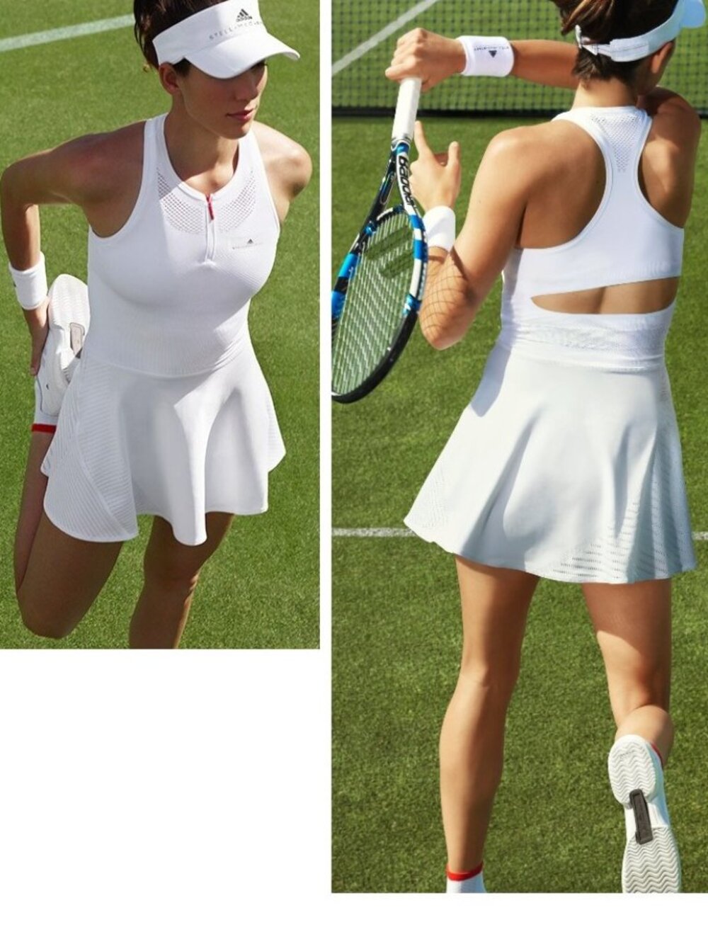 Nwt Adidas Stella McCartney Tennis dress w/ Zipper skirt White M Medium